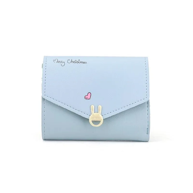 

Wallet Women 2019 Fashion Short Wallet Simple Envelope Cross Section Square Buckle 3 Fold Student Wallet Female Wallet Purse