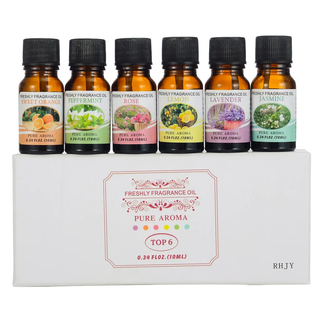 دروبشيب 100% النقي 6 نكهة 10 ML/Box EssentialOils الطبيعي الروائح الزيوت اختيار العطر رائحة زهرة لا المضافة Type1 Z1203