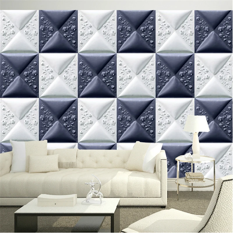 

Seamless 3D large European software packages living room TV background wallpaper Hotel KTV non-woven wallpaper papel de parede