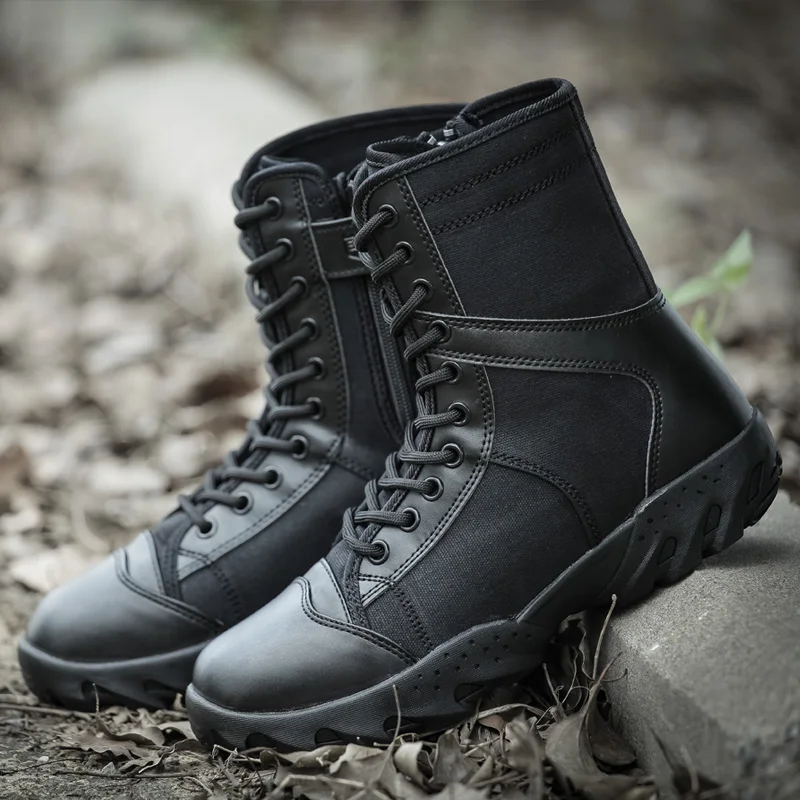 Для Мужчин Армия армейские Сапоги и ботинки для девочек легкий сетки тактический бой Сапоги и ботинки для девочек черный Военная Униформа