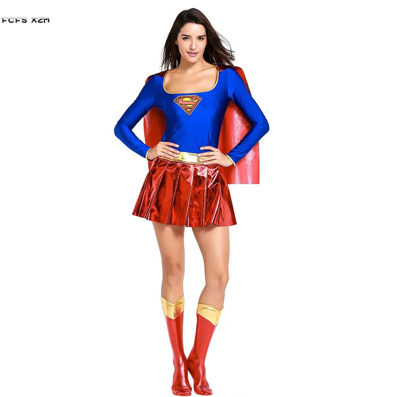 Super Hero Woman Superman Cosplays Female Halloween