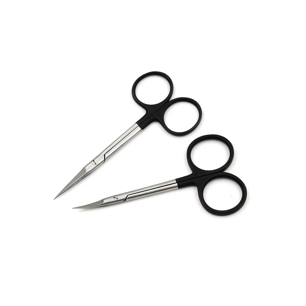 2 шт нержавеющая сталь золотая ручка черная ручка серебряные ножницы для радужной оболочки для двойной хирургии век 10 см 9,5 см