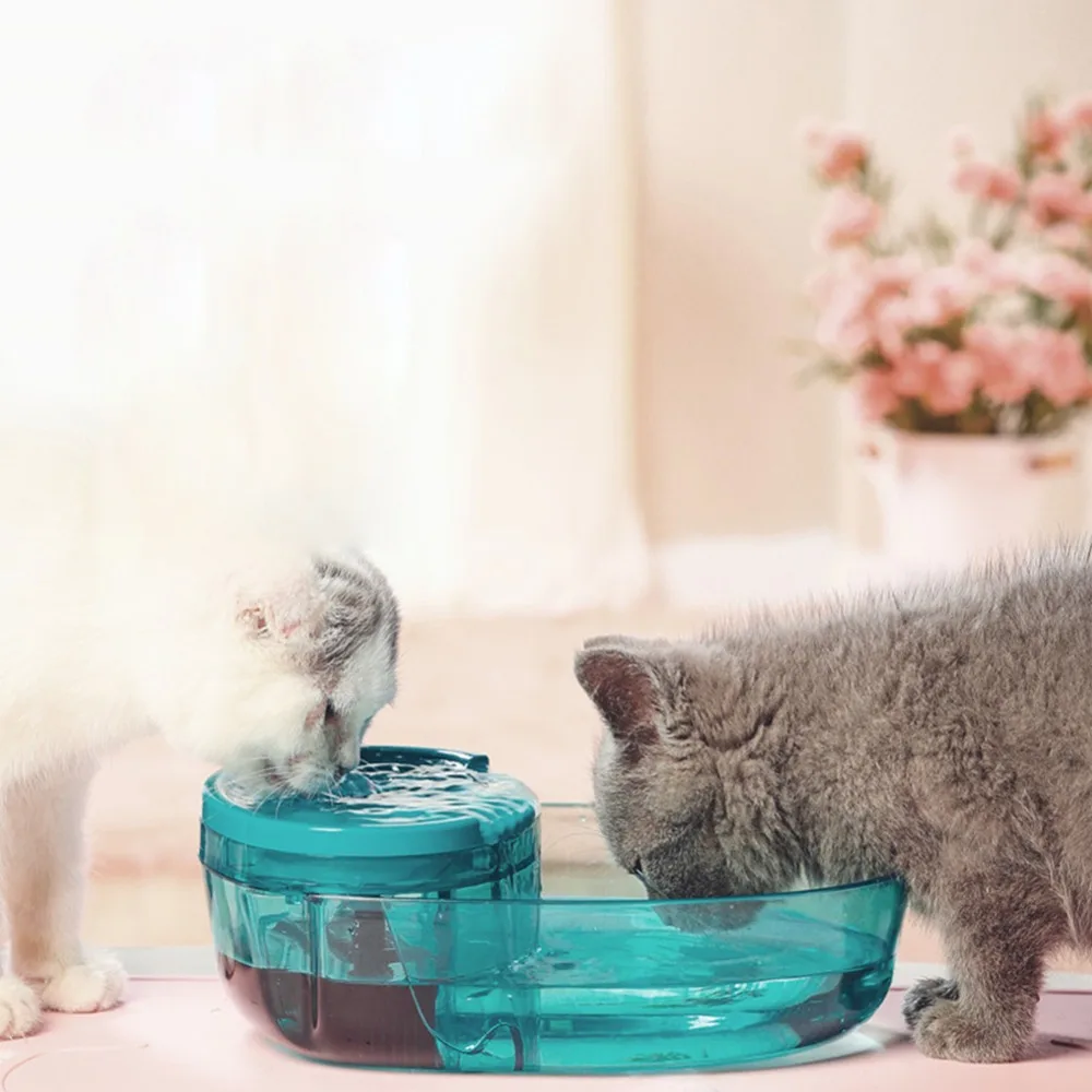 

Automatic Cat Dog Circulation Water Fountain with Filter Electric Water Dispenser Pet Supplies European Regulation