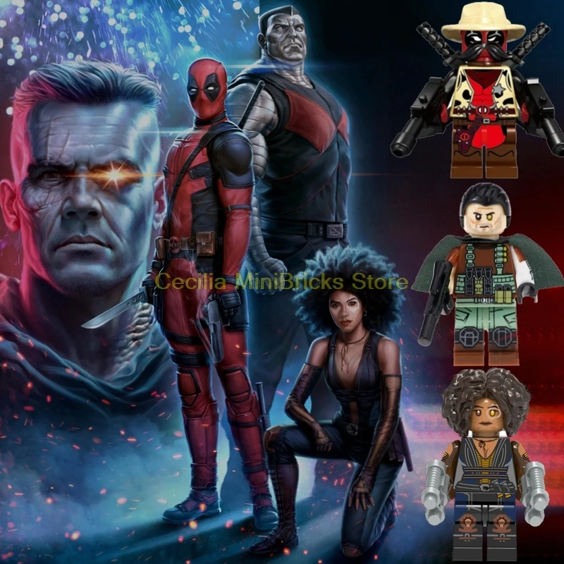 

Legoing Once Upon A Deadpool Cable Colossus Domino Building Blocks Marver Thanos Toys for Children Legoings Avengers Endgame