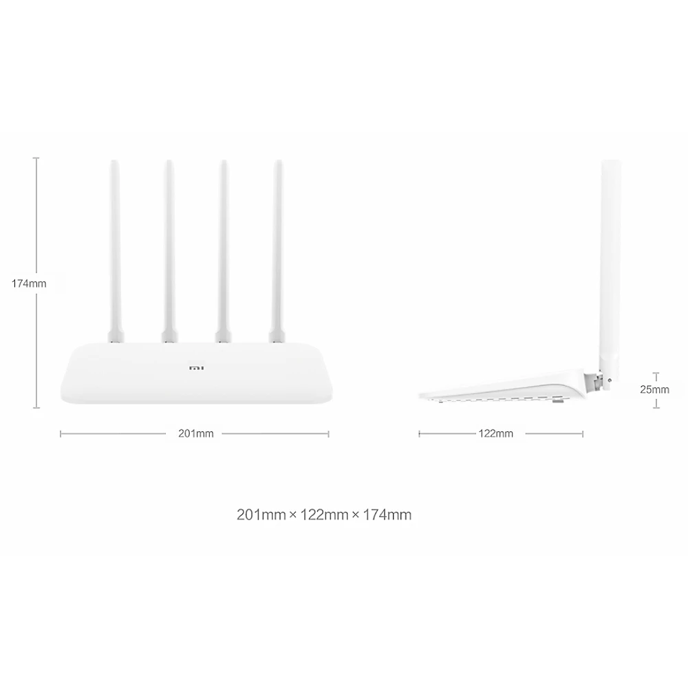 Xiaomi Router 4A гигабитная версия 2,4 ГГц 5 ГГц WiFi 1167 Мбит/с WiFi повторитель 128 Мб DDR3 с высоким коэффициентом усиления 4 антенны Сетевой удлинитель