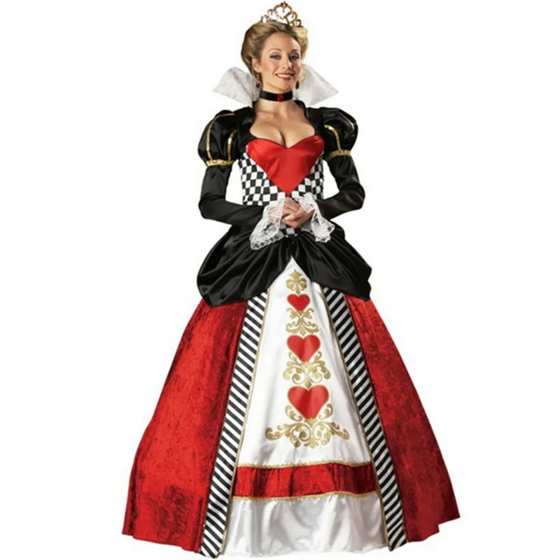 2018 New High Quality Queen Of Hearts Playing Card Costume Las Vegas Casino Division Uniforms Alice Cosplay Halloween Costumes Queen Of Hearts Alice Cosplayhalloween Costume Aliexpress
