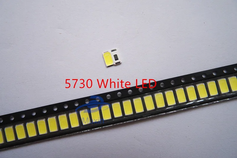 200 шт. SMD 5730 Диод Белый SMD 5730 0,5 Вт светодиодный 5630 6000 К 6500 к супер яркий чип SMD5630 5730SMD 150mA PCB SMT светодиод