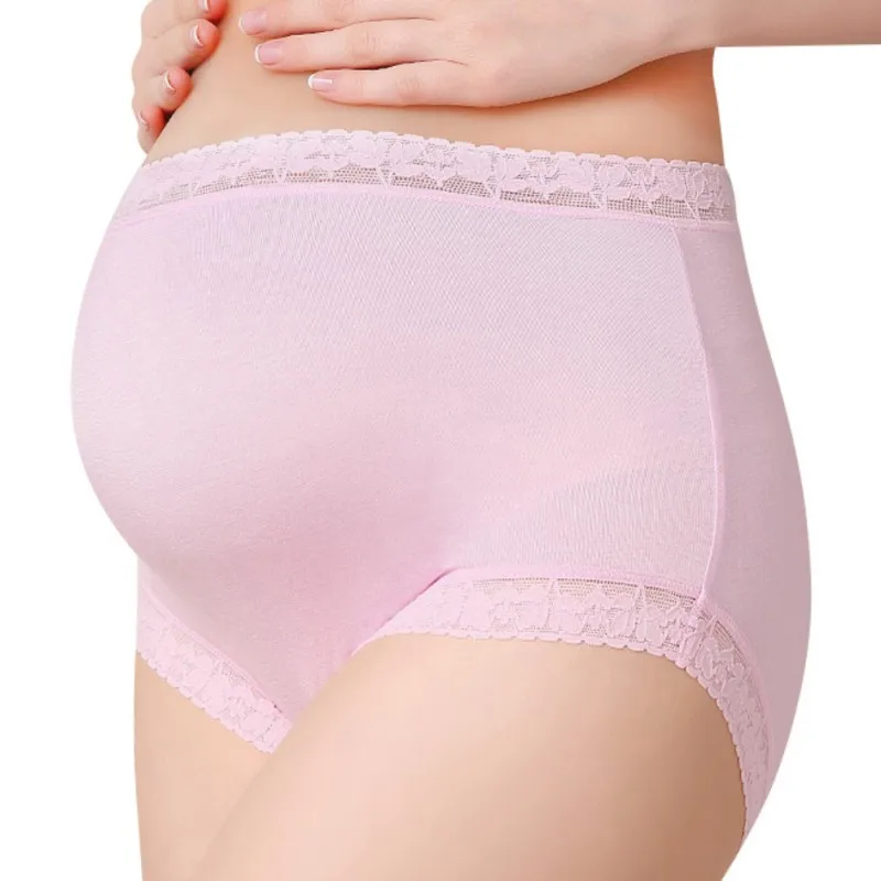 Solid Color Belly Support Pregnant Underwear Pattern Panties Breathable