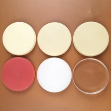6 шт. OD98x14mm полиметилметакрилата стоматологическая ПММА блоки для временных коронок и мостов Цвет A1/A2/A3/ a0/прозрачный/розовый