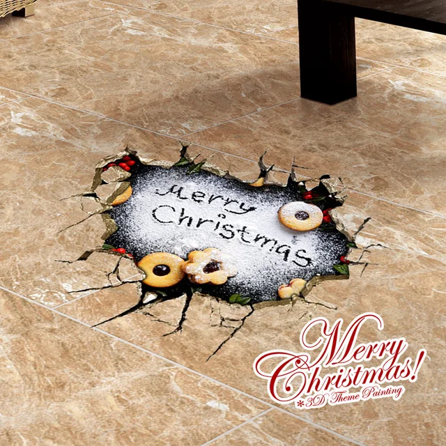 merry christmas 3d stickers home creative christmas mural 3d christmas 3d stickers