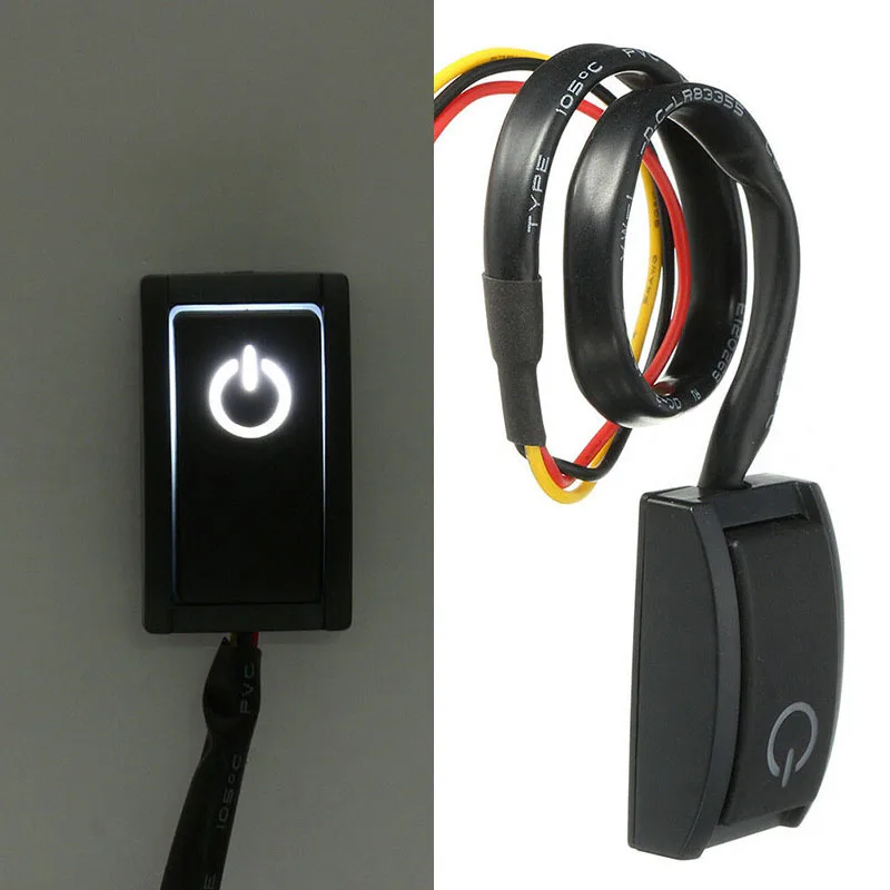 Паста клавишный переключатель 30 см DIY DC 12V 200mA Автомобиль RV грузовик защелкивание
