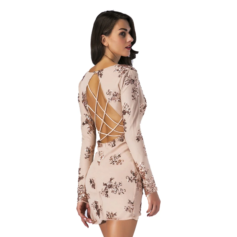sequin backless dress (2)