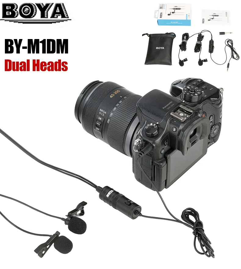 

Microphone BOYA BY-M1 BY-M1DM Phone Microphone Lapel Lavalier condensor Mic for xiaomi Camera Collar iPhone Xs X Canon DSLR