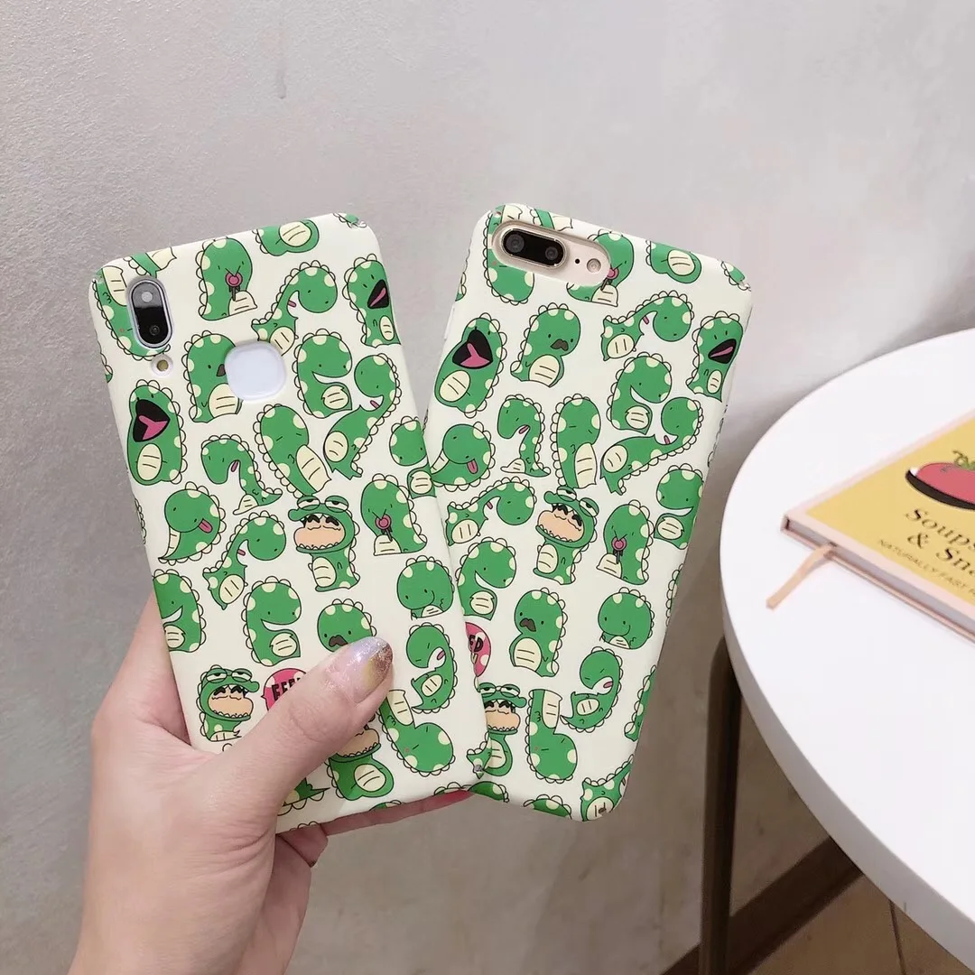 Мультяшный динозавр Crayon Shin-chan чехол для телефона iphone X XR Xs Max 7 8 6s 6 Plus Милая простая