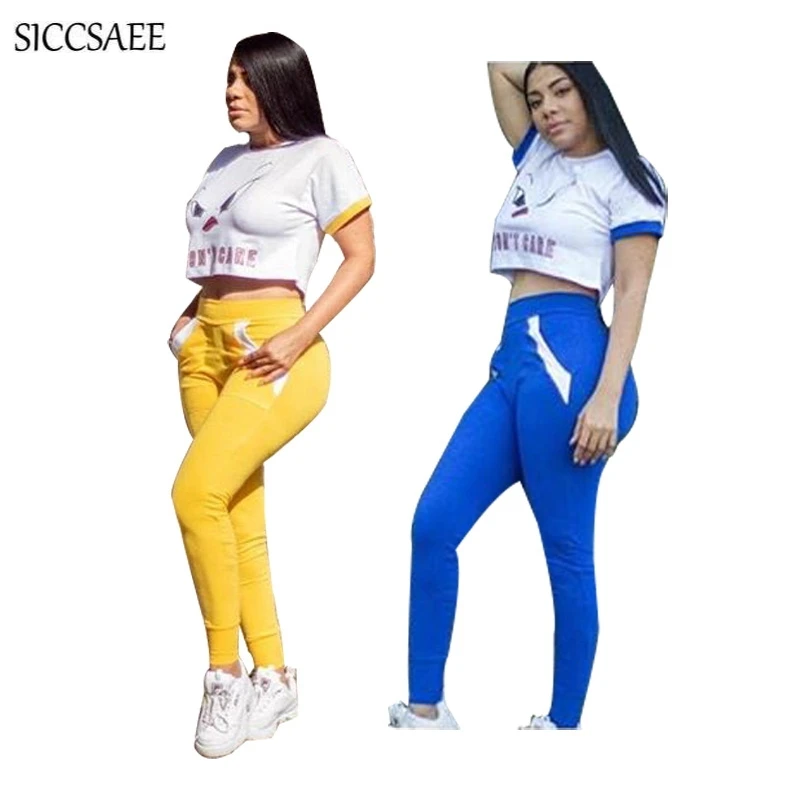 

Cartoon Print Two Piece Set Crop Top And Pants Sweatsuit Set Korean Fashion Clothing Matching Sets Casual Activewear Outfits