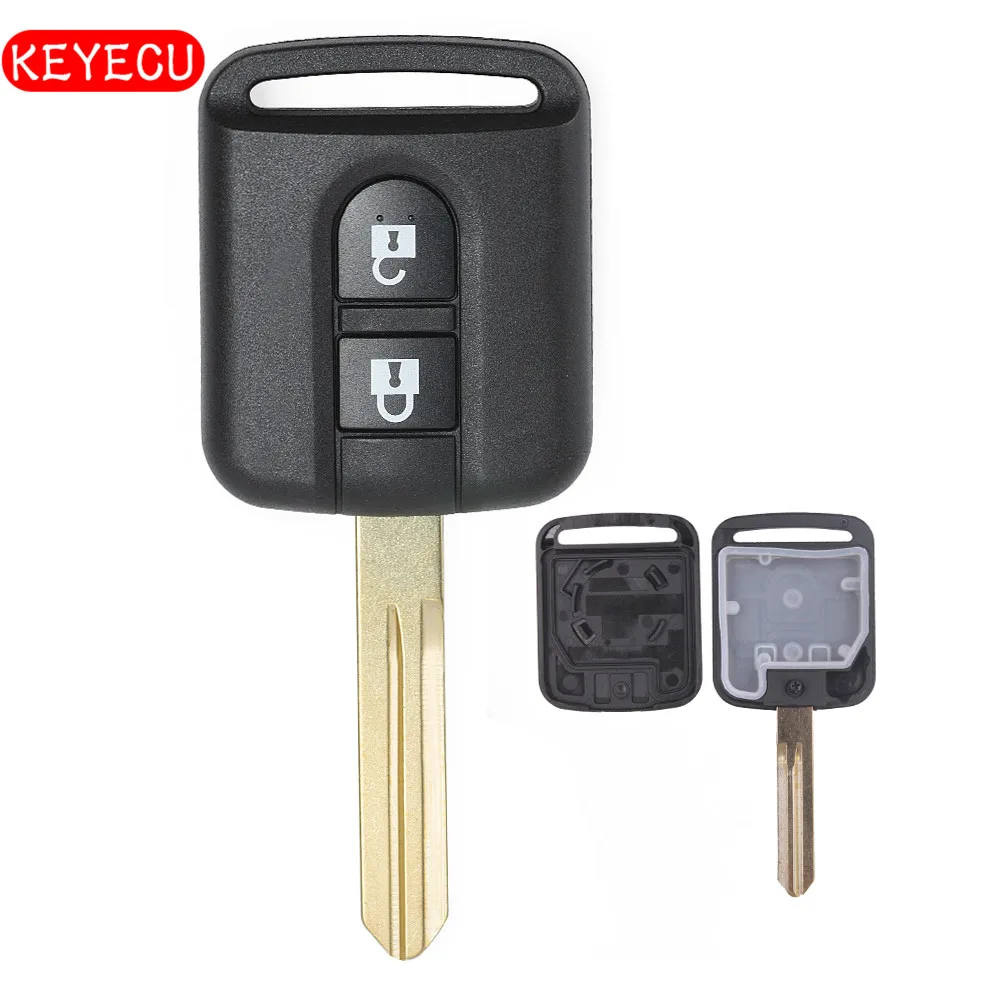 Keyecu пульт дистанционного ключа оболочки чехол Fob 2 кнопки для Nissan Pathfinder Navara 2005