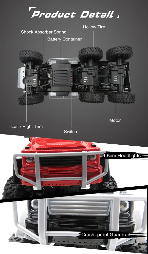 Flytec_699_110_2.4G_6WD_Climber_RC_Car_Wrangler_Design_with_LED_Light_Rock_Defender_Car_15
