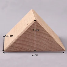 Давайте сделаем детские игрушки из бука деревянный треугольник образные блоки(6 см 10 шт) незавершенная Геометрическая массивная колонна Монтессори Прорезыватель Душ подарок