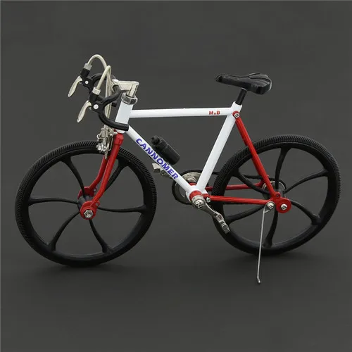 Новая модель металлического моделирования велосипеда 1:10 дорожные игрушечные велосипеды украшения миниатюрный велосипед - Цвет: Черный