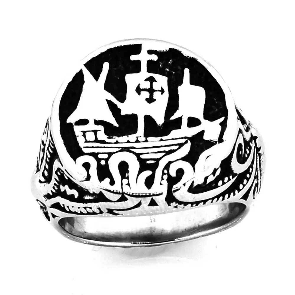 FANSSTEEL Нержавеющая Сталь Ювелирные изделия парусное судно кольцо FSR14W51|ring ring|stainless