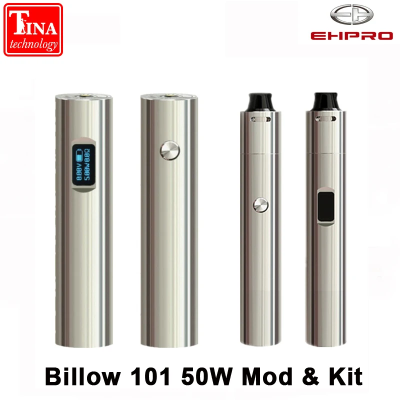 

Original Ehpro Billow 101 50W Mod 0.49 inch OLED Screen Adjustable Tube fit 18350 18650 Battery Box Mod VS Smok Alien AL85 Kit