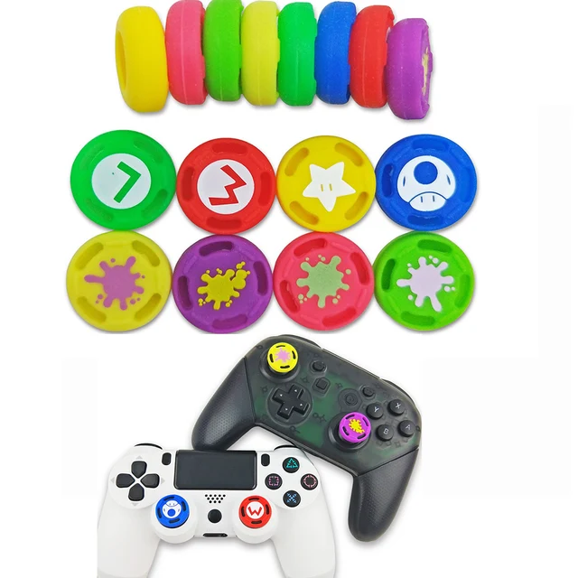 Special Offers 6 Silicone Joystick Thumb Stick Grip Cover Case Analog Caps For Nintend Switch Pro Thumbstick Protector For PS4 PS3 Xbox One 360