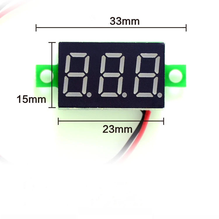 DIY красный синий цифровой светодиодный мини дисплей модуль DC2.5V-32V DC0-100V вольтметр тестер напряжения измерительный прибор с панелью для мотоцикла