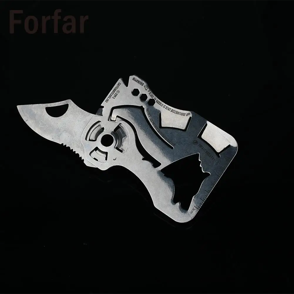 

Stainless Steel 440C Silver Multi Tool Card Camping Lifesaving Card Outdoor Card Cutter Practical