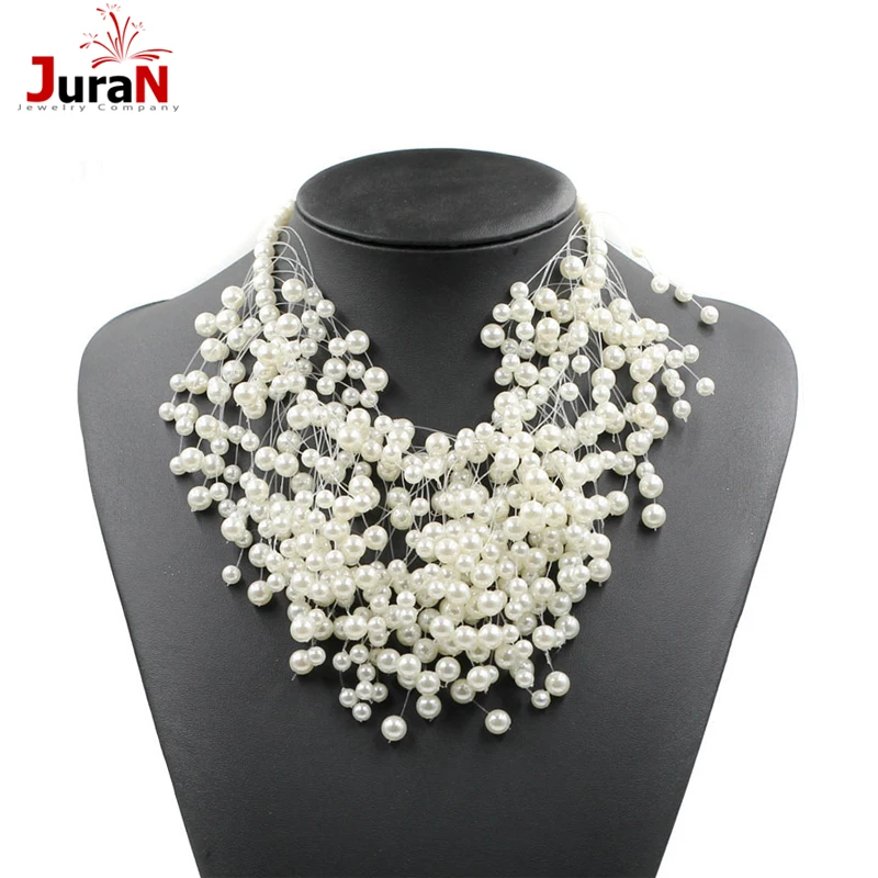

2016 New Z Design Babysbreath Choker Fashion Luxury Pearl Necklaces & Pendants Statement Jewelry Evening Dress Accessories B3109