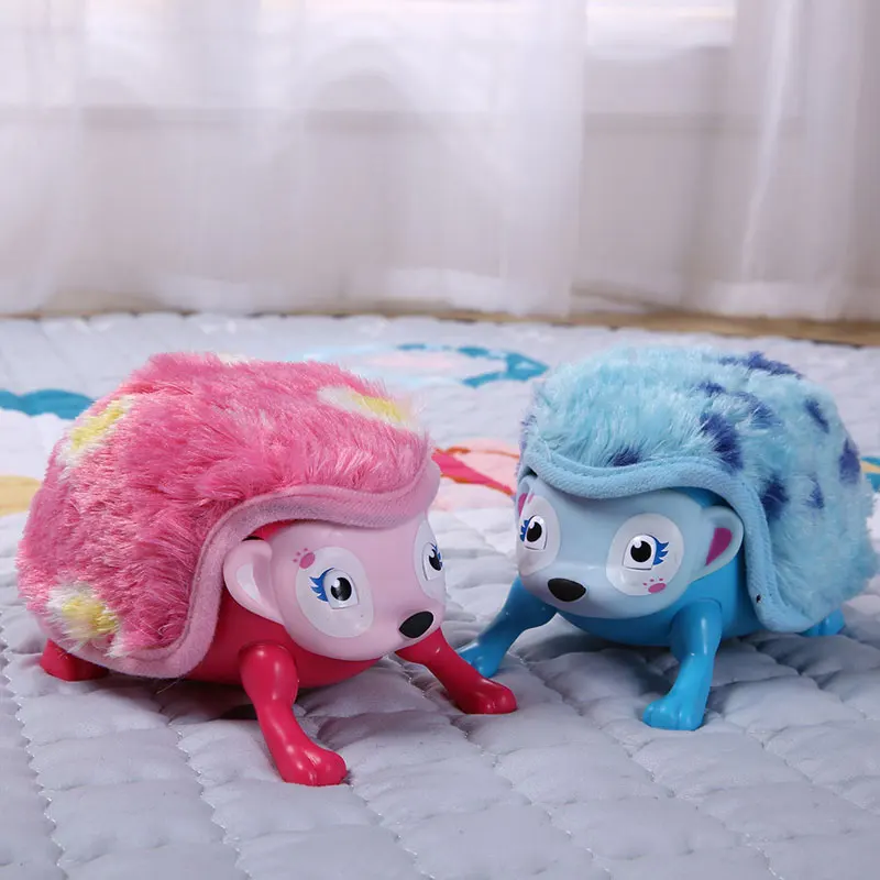 

10cm Hedgehog Interactive Soft Dolls Baby Brand Toy For Children Kawaii Animals Electric Toys Intelligence Game I really Roll