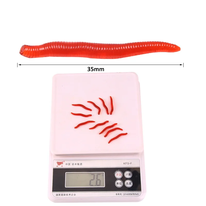 

1 pcs of fishing lures Smell red worm soft bait worms hot artificial lures Simulation Earthworm