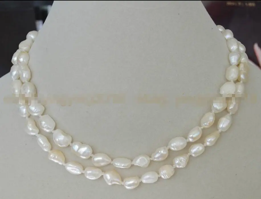 

Hot sale new Style >>>>>Long 32 Inches Natural 7-8mm baroque white freshwater pearl necklace