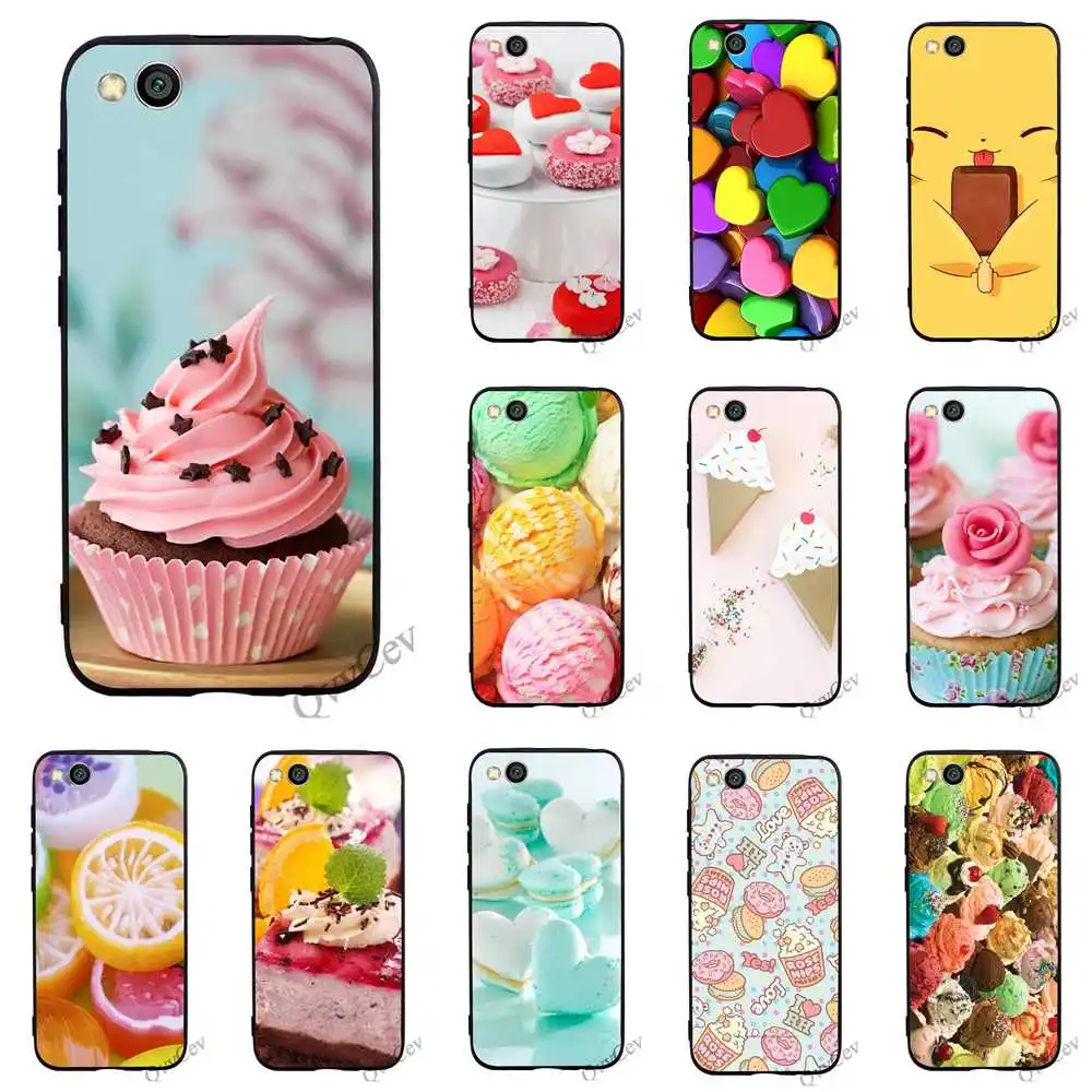 

Slim Heart Dessert Phone Cover for Xiaomi Mi A1 Case A2 Lite 8 9 9se Redmi 4X 4A 5 Plus 5A Prime 6A Note 6 Pro 7 Cases Back