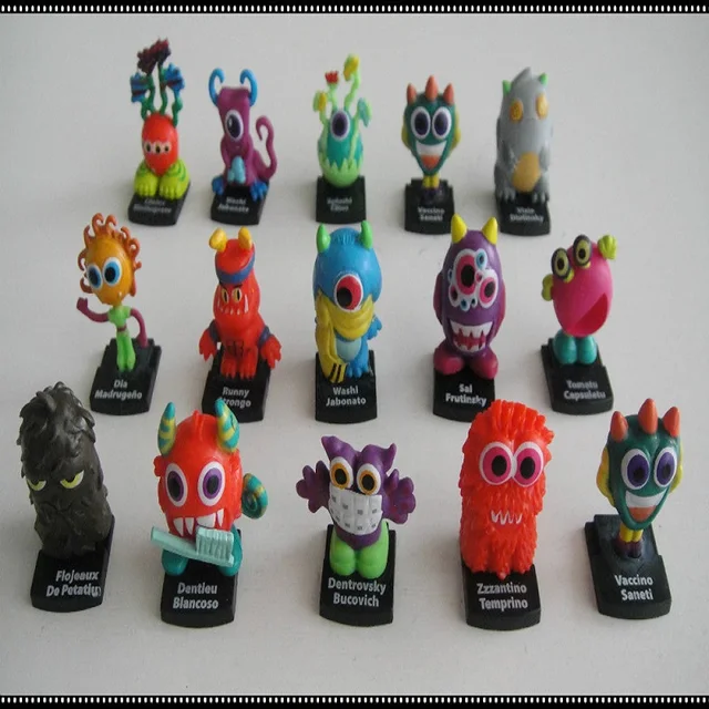 10 Pcs/lot Plastic Monster Dolls kids Animal Action Figure Toy