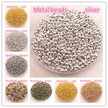 As descobertas da joia diy 3mm 4mm ouro/prata/bronze/prata tone contas de metal liso bola espaçador grânulos para fazer jóias