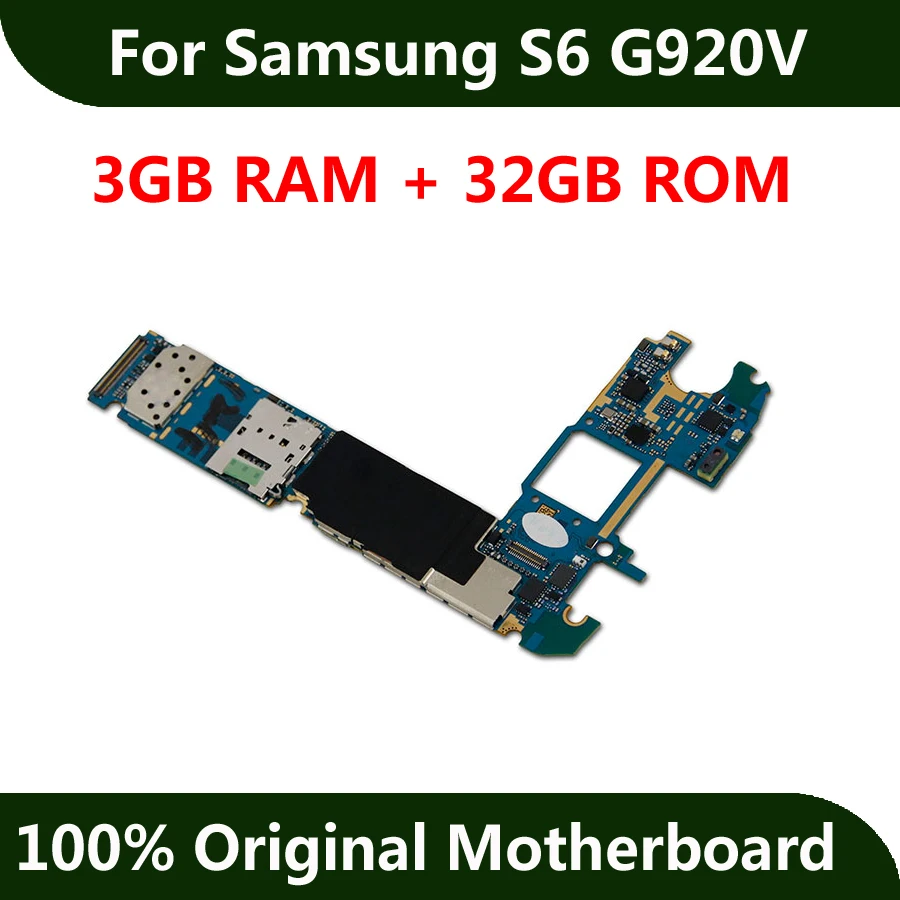 For Samsung Galaxy S6 G920V Original Motherboard 32GB Factory Unlocked Android OS Logic Board | Мобильные телефоны и