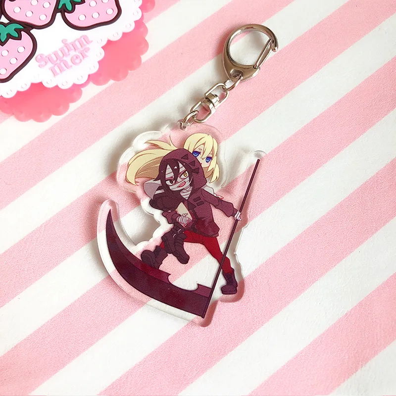 

Anime Angels of Death Zack Ray Daniel Eddie Catherine Gray Cartoon Pendants keychain Figure Model Toys Key Ring Gift 2019