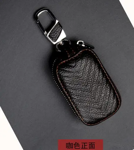 

2017 New Design High Quality Twill Genuine Leather Key Wallet For Car Zipper Key Case Wallet