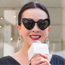 Для женщин солнцезащитные очки ЕС Стиль очки с УФ-защитой солнцезащитные очки в форме сердца антибликовые солнцезащитные очки Очки для походов