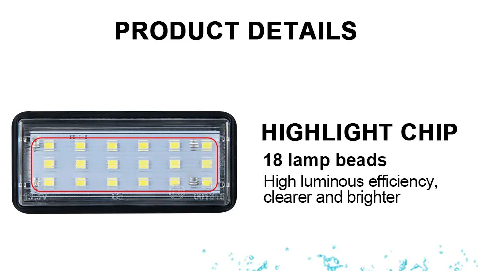 2pcs Car Styling Error Free Car LED Number License Plate Lights For Lexus LX470 GX470 Toyota Land Cruiser 120 Prado Land Cruiser (10)