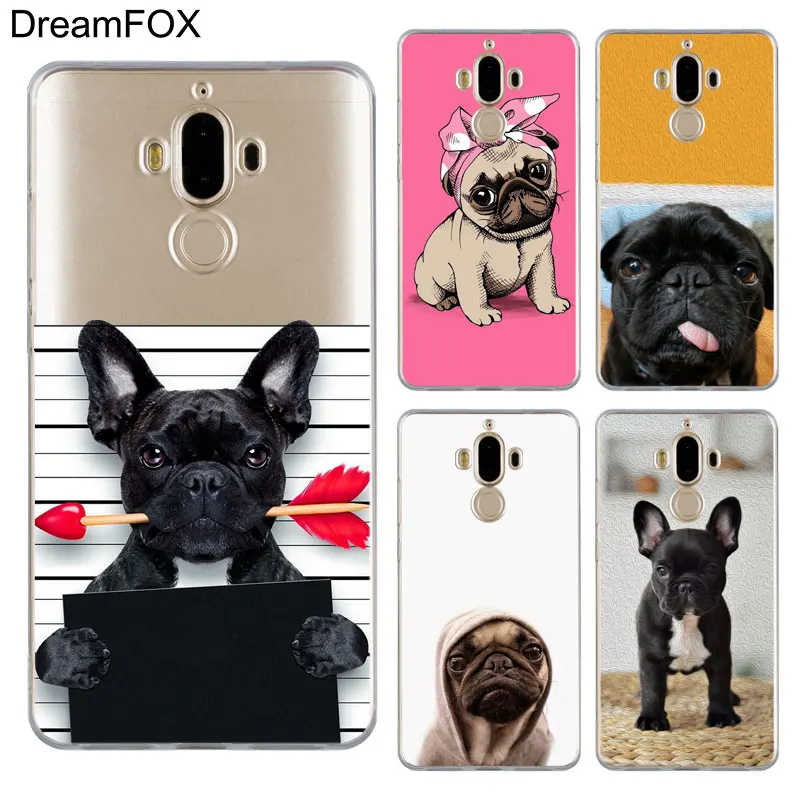 DREAMFOX M281 Мопс Собака Французский щенок бульдога Мягкий ТПУ силиконовый чехол для