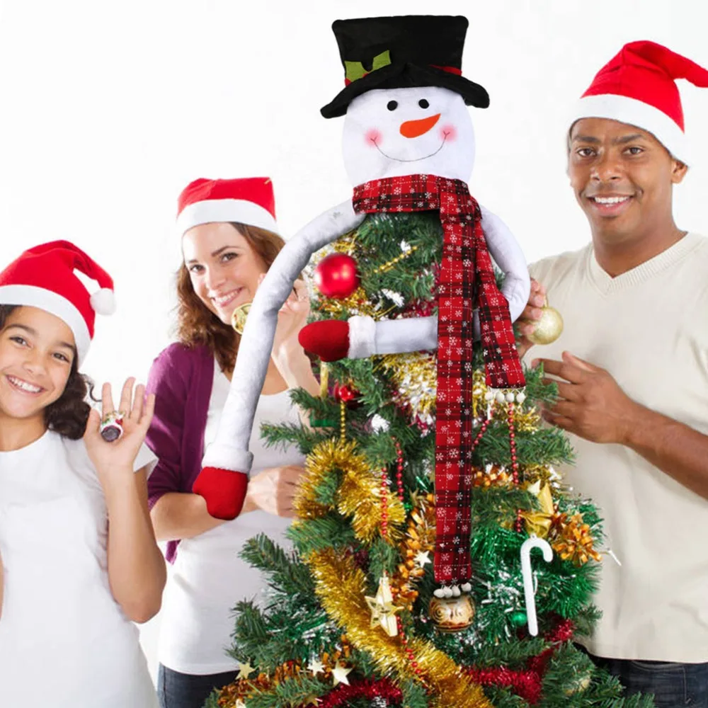 Теплая Рождественская елка большого размера, украшение Санта-Клауса, оленя, снеговика, Рождественская елка для дома, наружная Новогодняя продукция