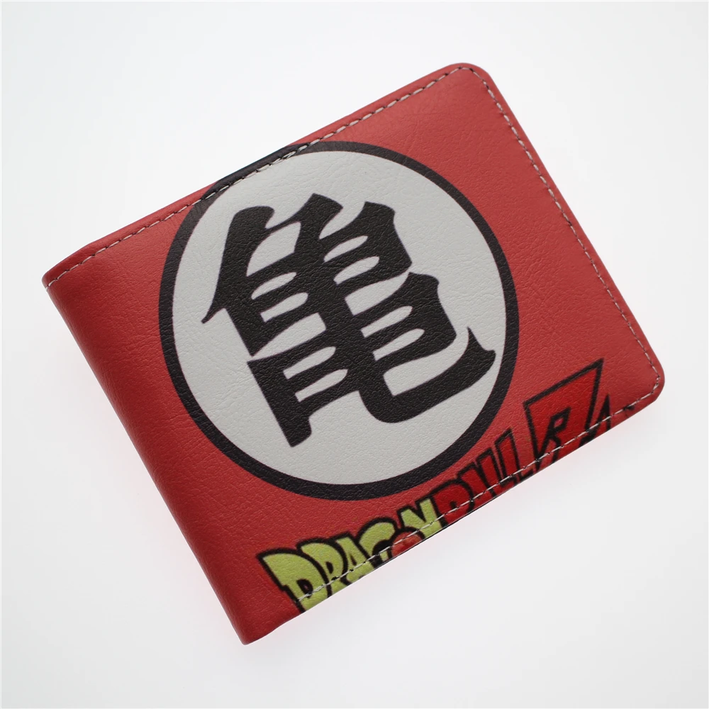 Dragon Ball Super Goku Roshi короткий кошелек для мальчиков и девочек мужской двойной держатель для кредитных карт с фотографиями держателя слоев кожи мультфильм 3D печати бумажник на кнопке - Цвет: I