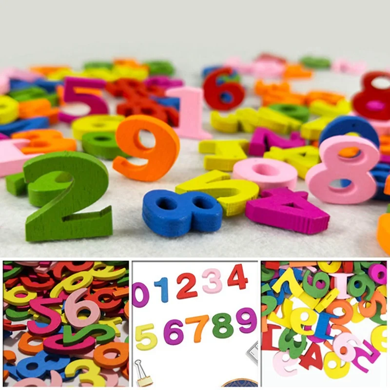 100 шт красочные деревянные номера, математика, игрушки для детей, материалы Монтессори, обучающие игрушки для детей, развивающие сенсорные игрушки, подарки