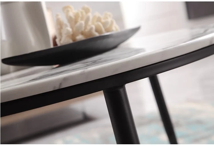 Nest Coffee Table / 60cm+50cm Marble Top / 55cm +45cm High Metal Stand Nest Coffee Table / 60cm+50cm Marble Top / 55cm +45cm High Metal Stand