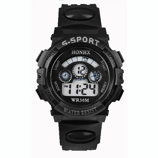 Criancas relogio Waterproof Children Boy Digital LED Quartz Alarm Date Sports Wr Criancas relogio Waterproof Children Boy Digital LED Quartz Alarm Date Sports Wr