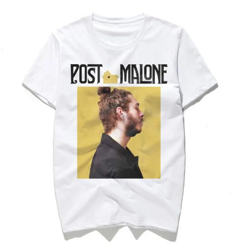 Vetement Homme Camisetas уличная почта малон крутой дизайн хип хоп мужская белая футболка
