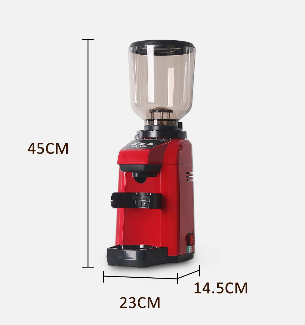 ITOP Электрический красный кофемолка количественная кофемолка для эспрессо коммерческий зерновой кофе машина кофемолка