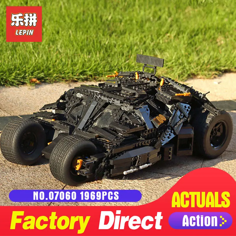 

LEPIN 07060 Super Hero Movie Series 76023 The Tumbler Batman Armored Chariot Set Building Block LegoINGly Toys DIY Birthday Gift
