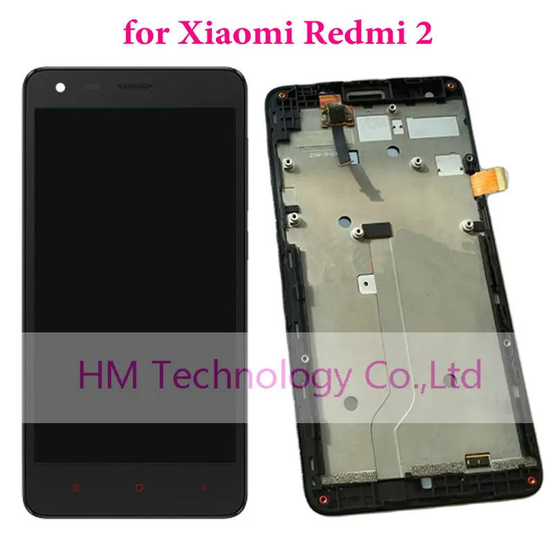 Black Replacement LCD TP Frame for Xiaomi Redmi2 Redmi 2 LCD Display Touch Screen Digitizer Assembly